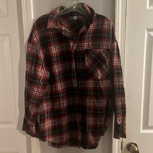 divided oversized flannel